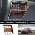 thumbnail image 2 of for -V 2017-2019 Car Peach Wood Grain Headlight Switch Panel Cover Trim, 2 of 5