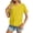 Gold, variant on HONHUZH Womens Summer Tops Plus Size Crew Neck Tees Tops Solid Color Classic Fit Casual T-Shirt