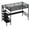 Black, variant on imerelez Metal Loft Bed Frame with Desk, No Box Spring Needed,Twin ,Black