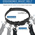 thumbnail image 3 of FrostHike Laisse Double pour Chien Mains Libres, Laisse de Taille avec Élastique Rétractable, Ceinture de Taille Réglable, Poignée Double Durable et Coutures Réfléchissantes pour Chiens Moyens et Grands Marche Course Randonnée, 3 of 5