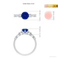 thumbnail image 5 of ANGARA Lab Grown 1 Ct Blue Sapphire Diamond Engagement Ring for Women in 14K White Gold (Size-6mm) | September Birthstone, Anniversary, Jewelry Gift for Women | Lab-Grown Blue Sapphire Ring, 5 of 8