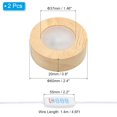 thumbnail image 2 of PATIKIL 2.4 Inch Wooden LED Light Base, 2pcs Wood Light Display Base Stand Lighting with Dimmer for 3D Crystal Glass Aroma Stone Art, 3 Color White Light, 2 of 8