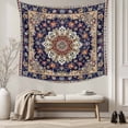 thumbnail image 5 of Navy Blue Boho Small Tapestry for Bedroom Wall Hanging Tapestry,Contemporary Abstract Ethnic Vintage Geometric Ceiling Backdrop Tapestries Poster Blanket Wall Decor for Living Room 23" x 28", 5 of 8
