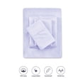 thumbnail image 2 of BLC 100% Cotton Lavender Queen Size Sheet Set 4 Piece 400 Thread Count Sateen Weave Bed Sheets Soft and Smooth Luxury Finishing Hotel Quality, 2 of 8