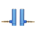 thumbnail image 1 of Stereo Connector, Aluminum Alloy Shell Audio Cable Jack, Durable Digital Cameras For Mobile Phones Laptops Desktops Black,Gold,Blue, 1 of 8
