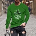 thumbnail image 2 of biudgviw Men's St.Patrick's Day Shirt Festival Print Soft Long Sleeve Graphic Tees Oversized Casual Crewneck Workout Top, 2 of 5