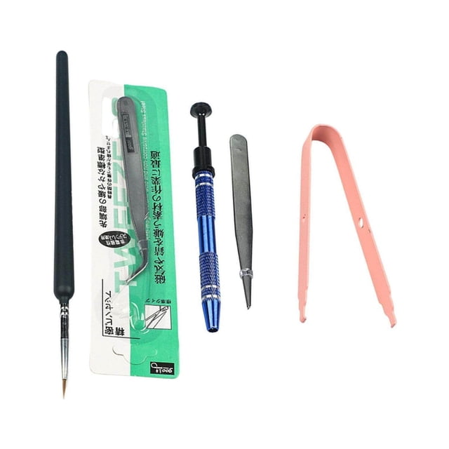 Maoww 5Pcs Mechanical Keyboard Switch Lube Brushes Tool Kit for Stabilizer pink