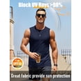 thumbnail image 2 of Camiseta sin mangas MAGCOMSEN para hombre, UPF 50+, azul marino L, 2 of 7