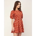 thumbnail image 3 of Moomaya Round Neck Skater Printed Cotton Dress - Women's Trendy Skater Dress, 3 of 9