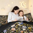 thumbnail image 5 of Homewish Vintage Tree Of Life 7-Piece Twin Bedding,Romantic Floral Bedding Comforter Set,Black Green,Black Reversible, 5 of 8