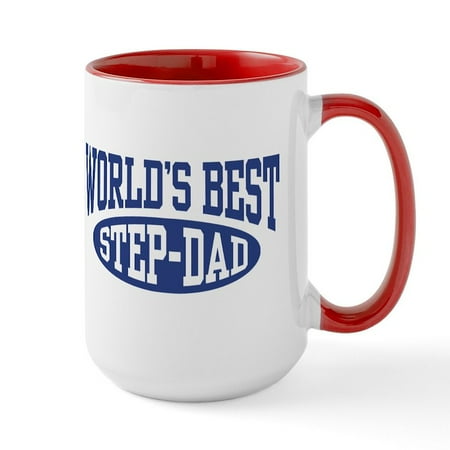 

CafePress - World s Best Step Dad Large Mug - 15 oz Ceramic Large Mug