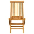 thumbnail image 3 of vidaXL Patio Chairs Outdoor Bistro Folding Chair with Cushions Solid Wood Teak, 3 of 11