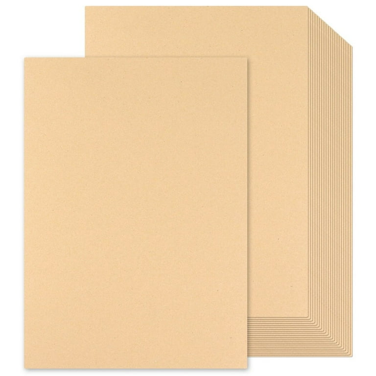Rainmae 100 Sheets Brown Kraft Cardstock Thick Paper, A4 Medium Weight 70lb Cover Card Stock for Crafts and DIY Cards Making, Brochur