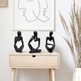 thumbnail image 3 of Lishi Resin Abstract Sculpture Decoration for Home and Office - Thinker Style (Black Left), 3 of 3