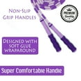 thumbnail image 2 of Jump Rope Adjustable with Anti-Slip Grip Soft Plastic Beaded Tangle-Free, Purple, 2 of 7