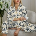 thumbnail image 4 of Goofa Snake Printed Women’s 2 Piece Pajama Set Super,Pajamas Women's Long Sleeve Sleepwear Soft Button Down Loungewear Pjs Lounge Set Nightwear-XX-Large, 4 of 9