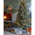 thumbnail image 6 of Winter Blue Snowman Christmas Christmas Tree Skirt 36 Inches Large Christmas Skirt Tree, Snowflake Xmas Tree Tree Skirt Christmas Decorations for Fireplace Party Holidays Indoor Outdoor, 6 of 7