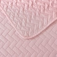 thumbnail image 7 of JML Quilt Set Queen Size Lightweight Bedspread, Soft Summer Quilt Bedding Set Coverlet for All Seasons with 3 Piece (1 Quilt, 2 Pillow Shams), Pink, 7 of 7