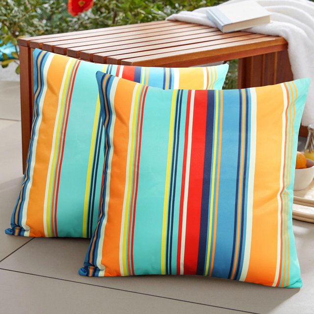 Fundas de almohada para exteriores Pyonic, 45 x 45 cm, impermeables, paquete de 2