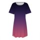 thumbnail image 4 of Gibobby Pijamas Mujer Verano Sexy Pijamas Camisón de manga corta con estampado degradado para mujer, camisón con cuello redondo, cómodo vestido de camisón(Morado,M), 4 of 5