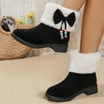 thumbnail image 6 of Winter Snow Boots for Women Suede Plush Fuzzy Warm Ankle Boots Casual Pull on Short Booties, 6 of 6