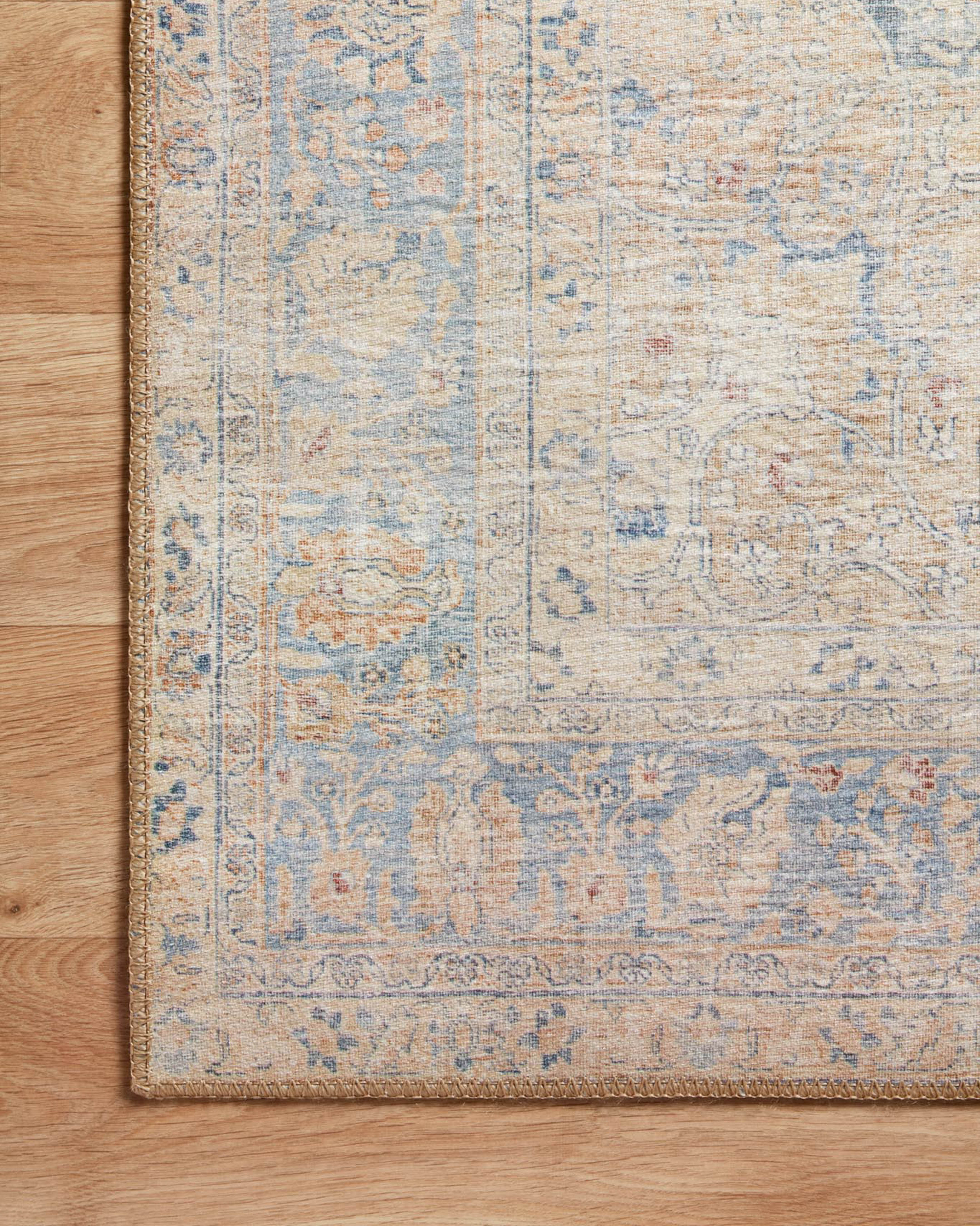 Echo Loom Anabella Blue / Tangerine 2'-6" x 9'-6" Runner Rug