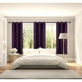 thumbnail image 1 of Juego de 2 paneles Adam Purple, 100 % opacos, oscurecimiento total, privacidad y cortinas grandes con ojales, 241 cm de largo, para dormitorio, decoración del hogar., 1 of 3