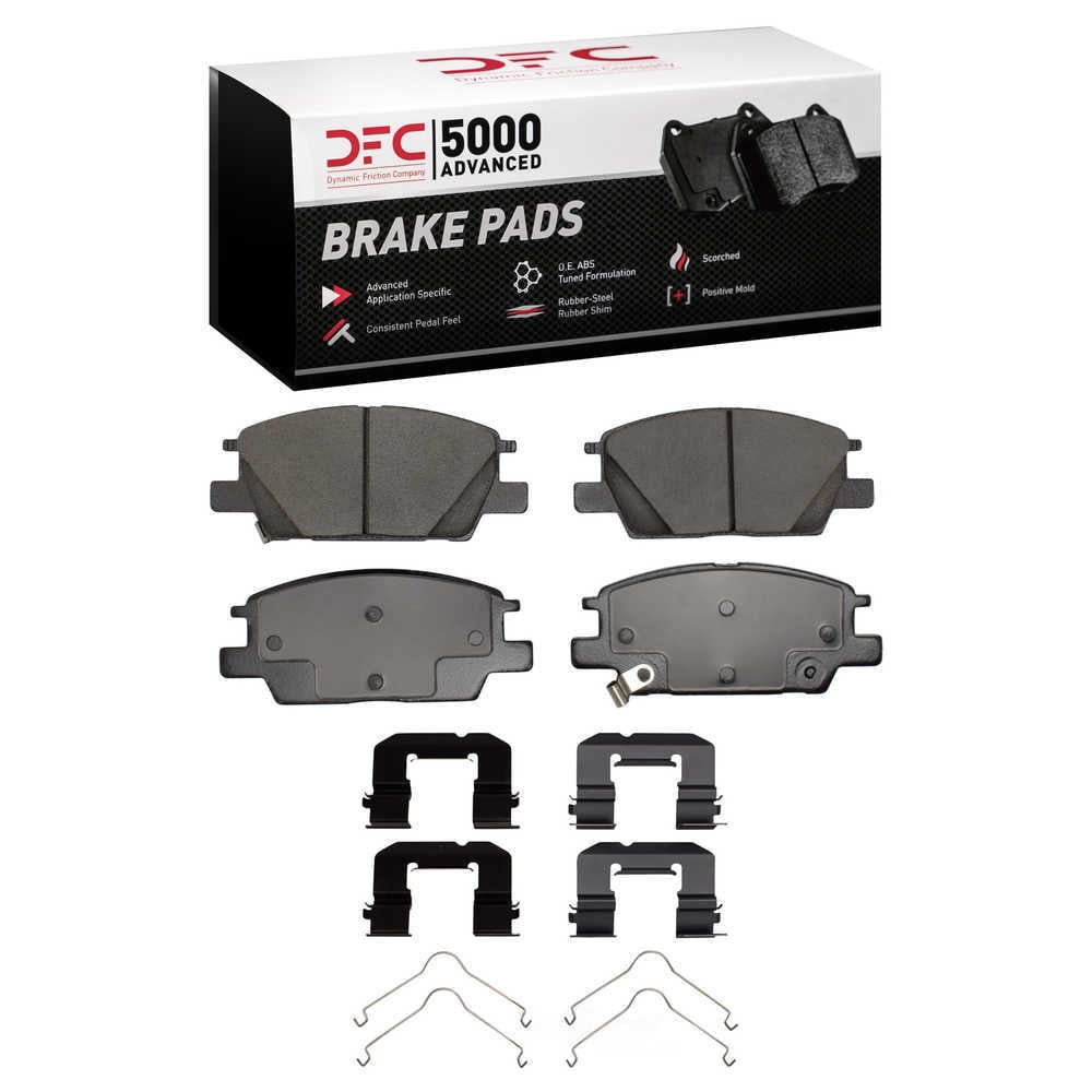 Dynamic Friction Company 1551-1913-01 DFC 5000 Advanced Brake Pads - Ceramic and Hardware Kit - OE