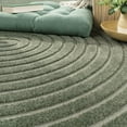 thumbnail image 2 of Paco Home Modern Area Rug with Curved Bow Pattern – Minimalist Design in Green - 2'8" x 4'11" (3'x5'), 2 of 6