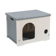 thumbnail image 1 of Stray Cats Shelter Feral Cats House para conejos animales pequeños al aire libre gris, 1 of 8