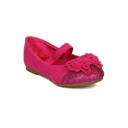 

New Girl Jelly Beans Godima Faux Suede Layered Butterfly Capped Toe Mary Jane
