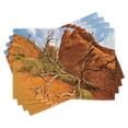 thumbnail image 1 of Ambesonne Nature Place Mats Set of 4, Grand Cany Monument, Standard Size, Orange Blue, 1 of 6