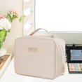 thumbnail image 1 of Bolsa de maquillaje Salvador de PU impermeable de tres capas Beige, 1 of 10