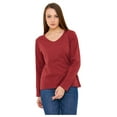 thumbnail image 5 of Wear Sierra Women’s Long Sleeve V-Neck T-Shirt, Cherry Soft Pima Cotton, XL, 5 of 9