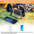 thumbnail image 4 of Reflector LED Recargable, Lámpara para Sitio De Construcción De 80 W, Luz De Trabajo Portátil 200 LED/Panel Solar/4 Modos De Iluminación/Batería Externa De 6000 Mah,I, 4 of 5