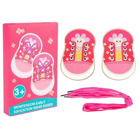

Shoe Tying Board Tie Shoes Practice for Kids Learn to Tie Shoes Children Shoelace Threading Teaching Toy Early Educational Teaching Toy Shoes Tying Training Toy