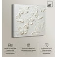 thumbnail image 3 of Butterflies In Ivory Canvas Elegant White Gold Wall Art by Art Remedy, Gallery Wrapped, 30" x 30", 3 of 8