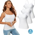 thumbnail image 1 of CHUANK Débardeur pour Femmes avec Soutien-Gorge Intégré Rembourré et Bretelles Réglables, Lot de 3 (P-3TG), 1 of 6