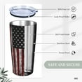 thumbnail image 4 of supuu USA Flag Patriotic Travel Mug Gift, 20 oz Tumbler, Travel Coffee Mug, Stainless Steel Cup with Lid, Double Wall Vacuum Insulated Travel Mug Gifts for Men Women, 4 of 6