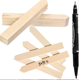 thumbnail image 1 of 50 marcadores de plantas de madera con rotulador, plano de madera puntiagudo impermeable, 1 of 5