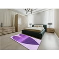 thumbnail image 4 of Ahgly Company Indoor Rectangle Patterned Blue Violet Purple Area Rugs, 7' x 9', 4 of 6