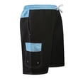 thumbnail image 2 of North 15 Men's Microfiber Swim Trunks with Cargo Pocket-6110-Blk-Sky-Lg, 2 of 3