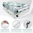 thumbnail image 4 of Twin XL Quilt Set 68''x98'', Sage Green Eucalyptus Lightweight Summer Bedspread Coverlet Set with 2 Pillow Shams, Watercolor Botanical Leaves Breathable All Season Quilt Bedding for Dorm/Guest Room, 4 of 9
