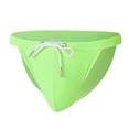 thumbnail image 2 of zeranth Men Triangle Swimming Briefs Low Waist Anti-exposure Drawstring Solid Color Soft Quick Dry Breathable Slim Fit Bathing Surfing Water Sports Swimming Trunks, 2 of 7