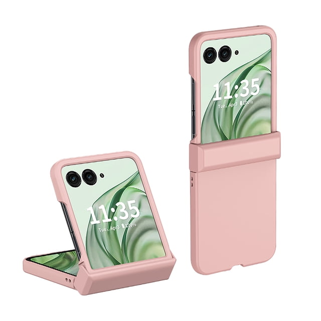 for Motorola Ultra 2025 Case with Hinge Protection, Lightweight Durable Rugged Protective Anti-Fall Matte Liquid Silicone Hard PC Shockproof Phone Cover For Motorola Ultra 2025,Pink