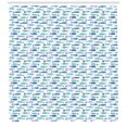 thumbnail image 3 of Ambesonne Fish Shower Curtain, Doodle Fish Group, 69"Wx70"L, Turquoise White Blue, 3 of 3