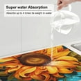 thumbnail image 5 of Kdxio Deep Yellow Colorful Sunflower for Dish Drying Mat,24*18 inch Absorbent Dish Drainer Kitchen Counter,Large Size Dish Drying Pad for Countertops,Draining Racks, 5 of 6
