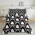 thumbnail image 2 of Manfei Christmas Snowman 3 Pieces Queen Comforter Set,Kawaii Bow Ultra Soft Bedding Sets,Happy New Year Bedding Comforter Set,Ultra Soft Kawaii Home Decor,Reversible, 2 of 8