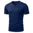 thumbnail image 6 of Men's Cotton T Shirts Short Sleeve Casual V Neck Solid Color T-Shirt Soft V Neck Lightweight Breathable Tee Classic Plain Shirts, L, 6 of 9