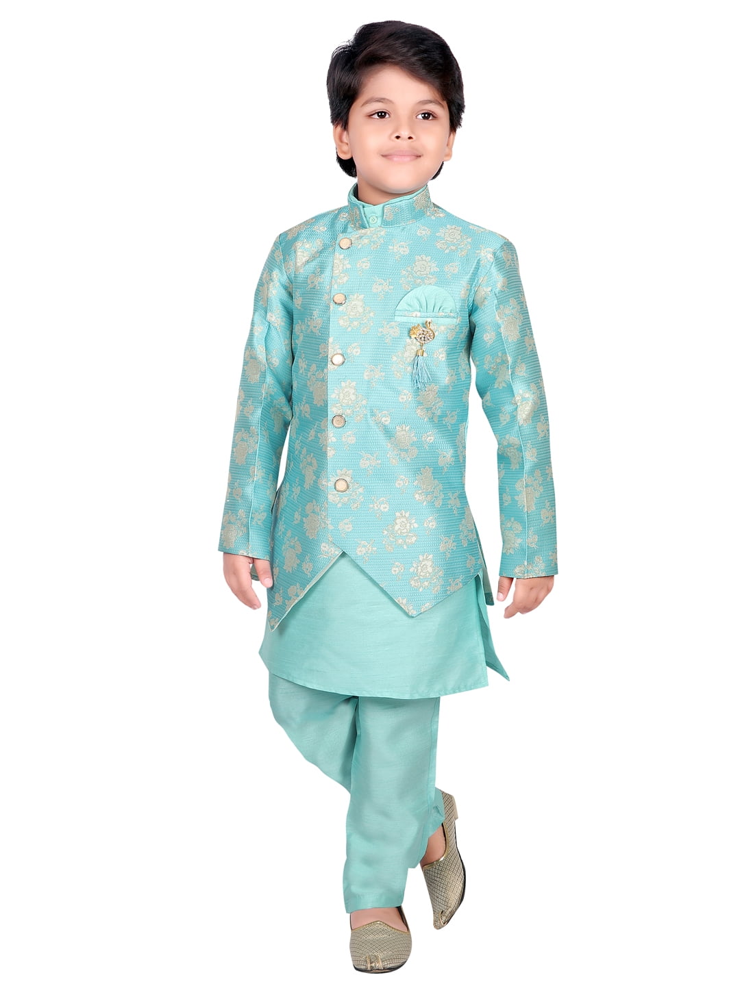 AHHAAAA Ethnic Wear Sherwani Kurta and Pyjama Set for Kids and Boys